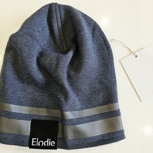 Elodie Navy and Charcoal Striped Beanie